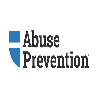 Light blue background with Abuse Prevention logo and blue half shield