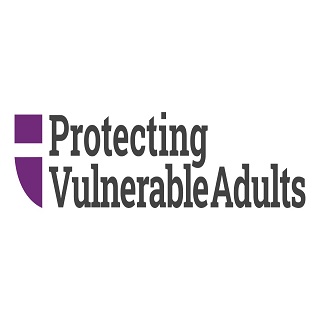 Light purple background with Protecting Vulnerable Adults logo with purple half shield